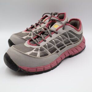 CAT Women's Steel Toe Sneakers Work Shoes Size 9 Pink Gray